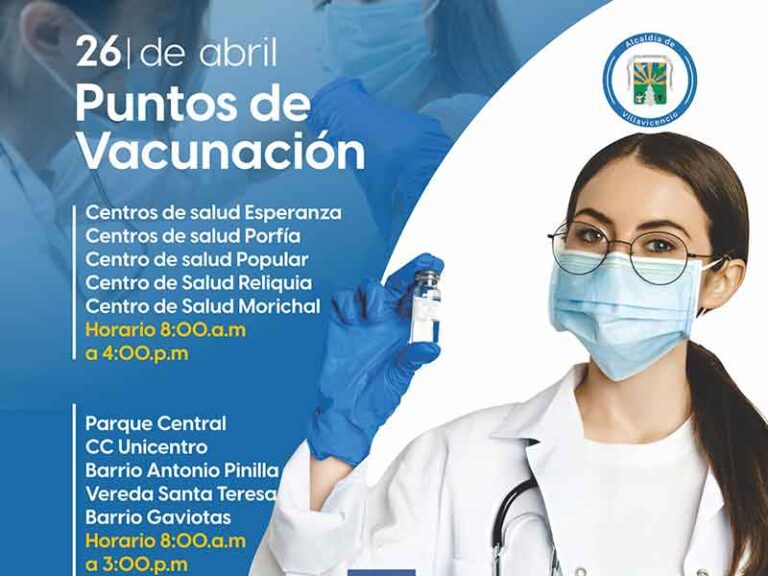 Con 10 puntos habilitados la ESE municipal se une a la segunda jornada nacional de vacunación