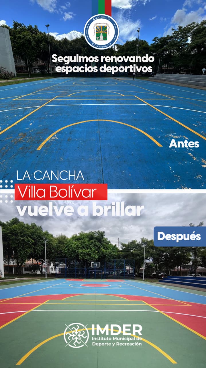 IMDER Villavicencio entrega renovado polideportivo en Villabolívar