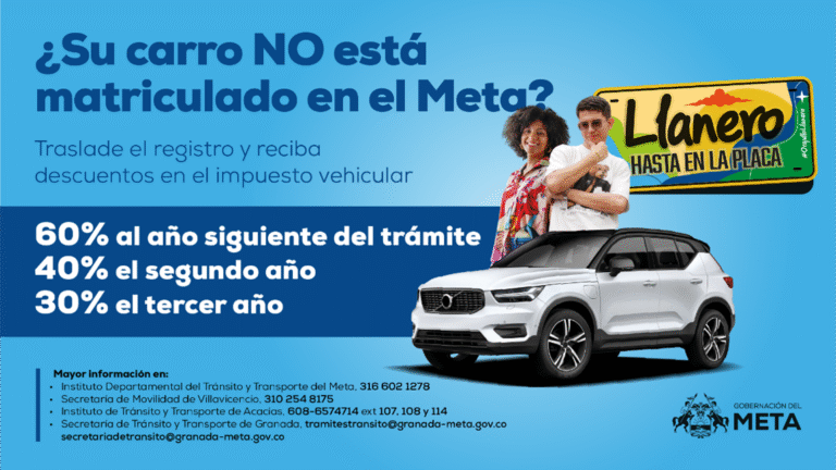 Si traslada la matrícula de su vehículo antes del 31 de diciembre, recibirá el 60% de descuento en el impuesto vehicular en 2026